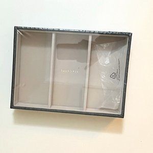 STACKERS CLASSIC NAVY VEGAN CROCODILE DEEP 3-SECTION MODULAR JEWELRY BOX